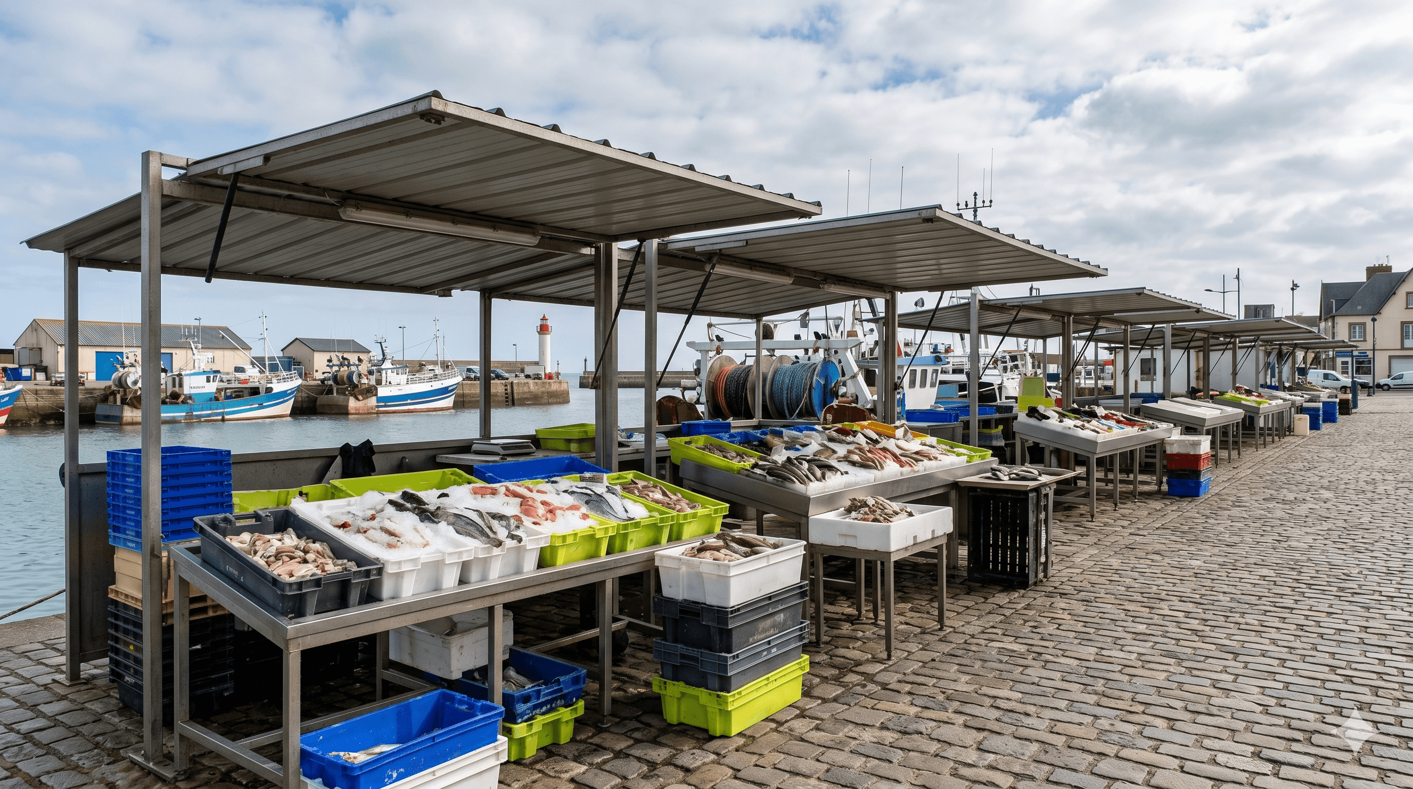 Marché aux poissons de Courseulles