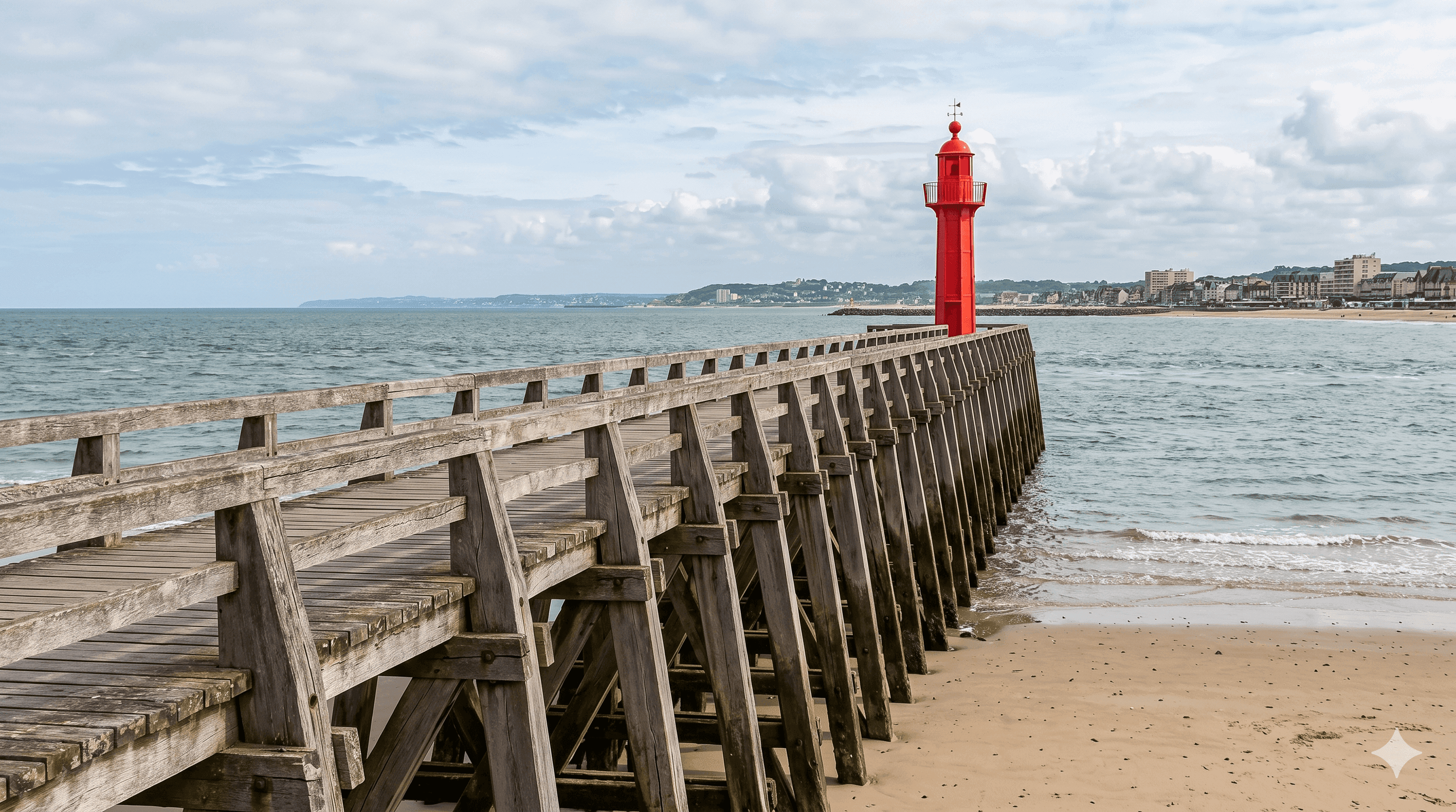 Jetée et phare de Trouville