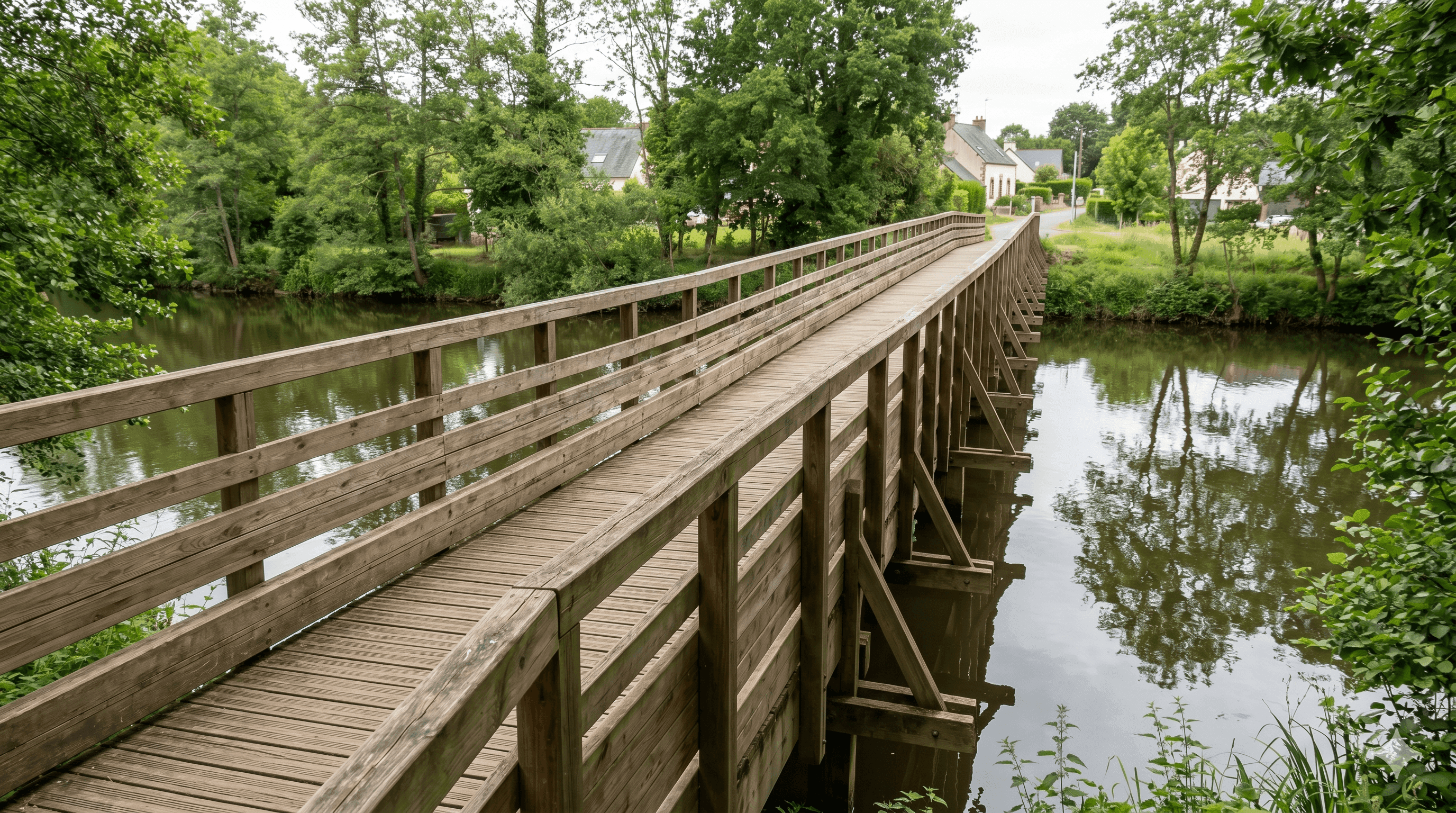 Passerelle bois Acigné