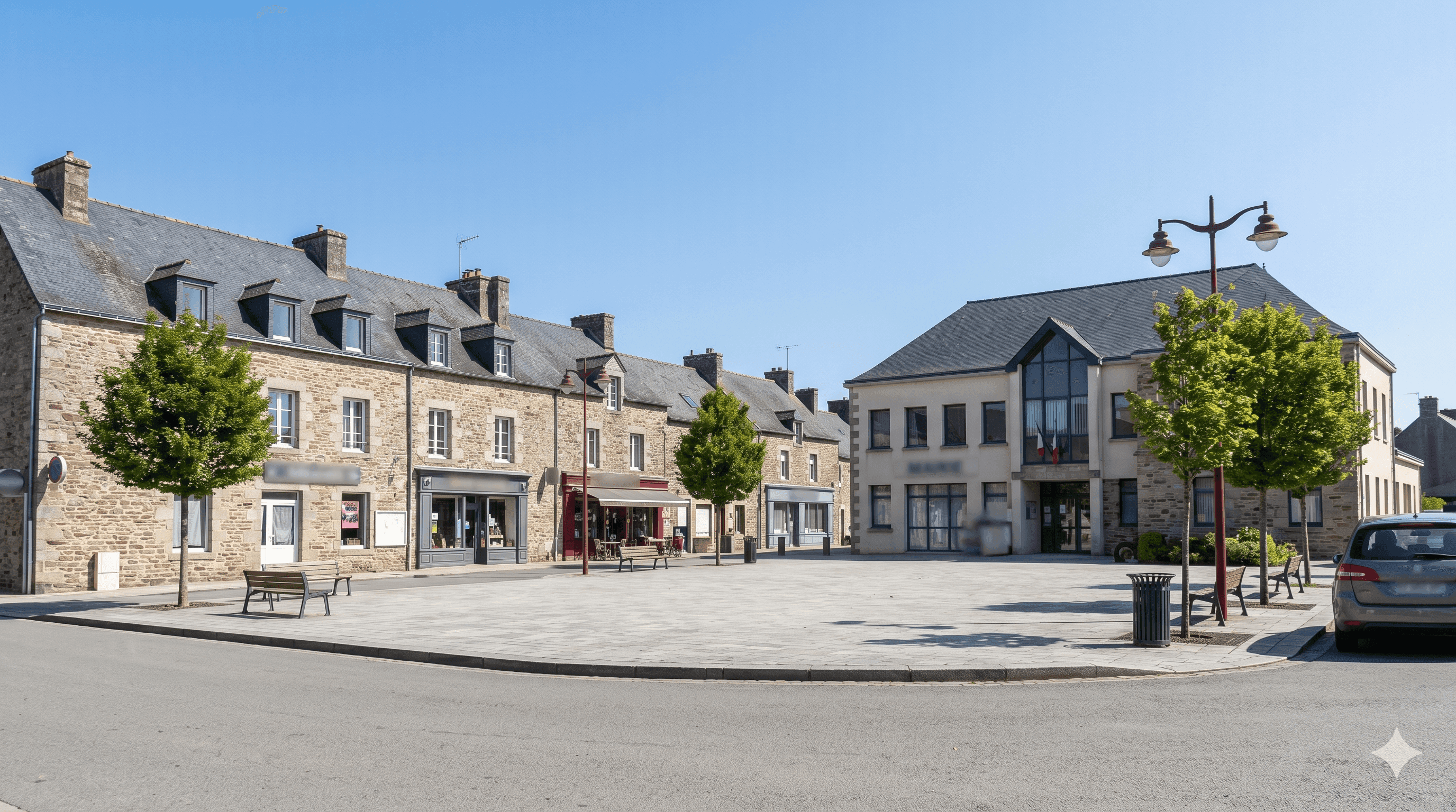 Place de l'Europe à L'Hermitage