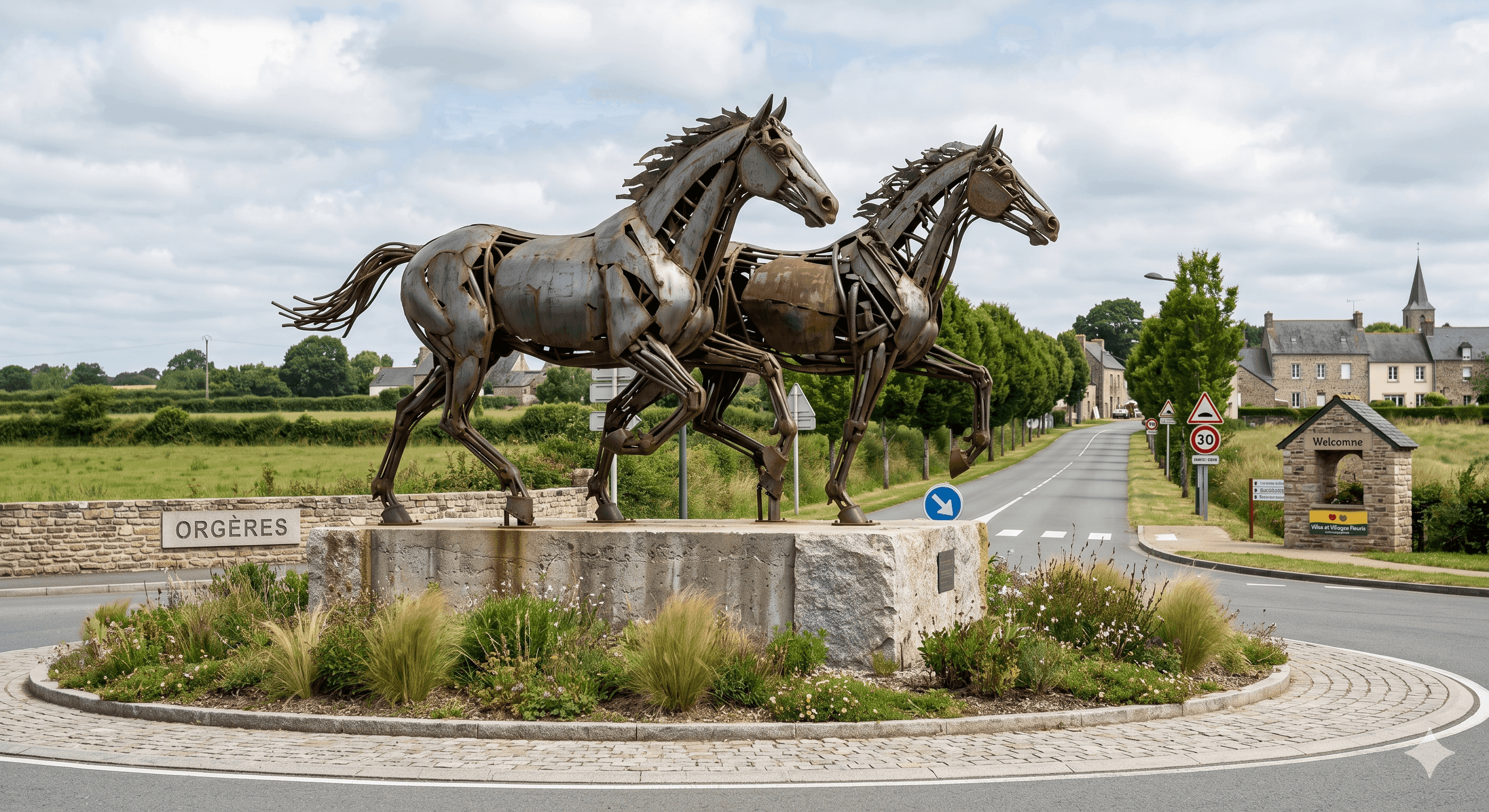 Sculptures Chevaux Orgères