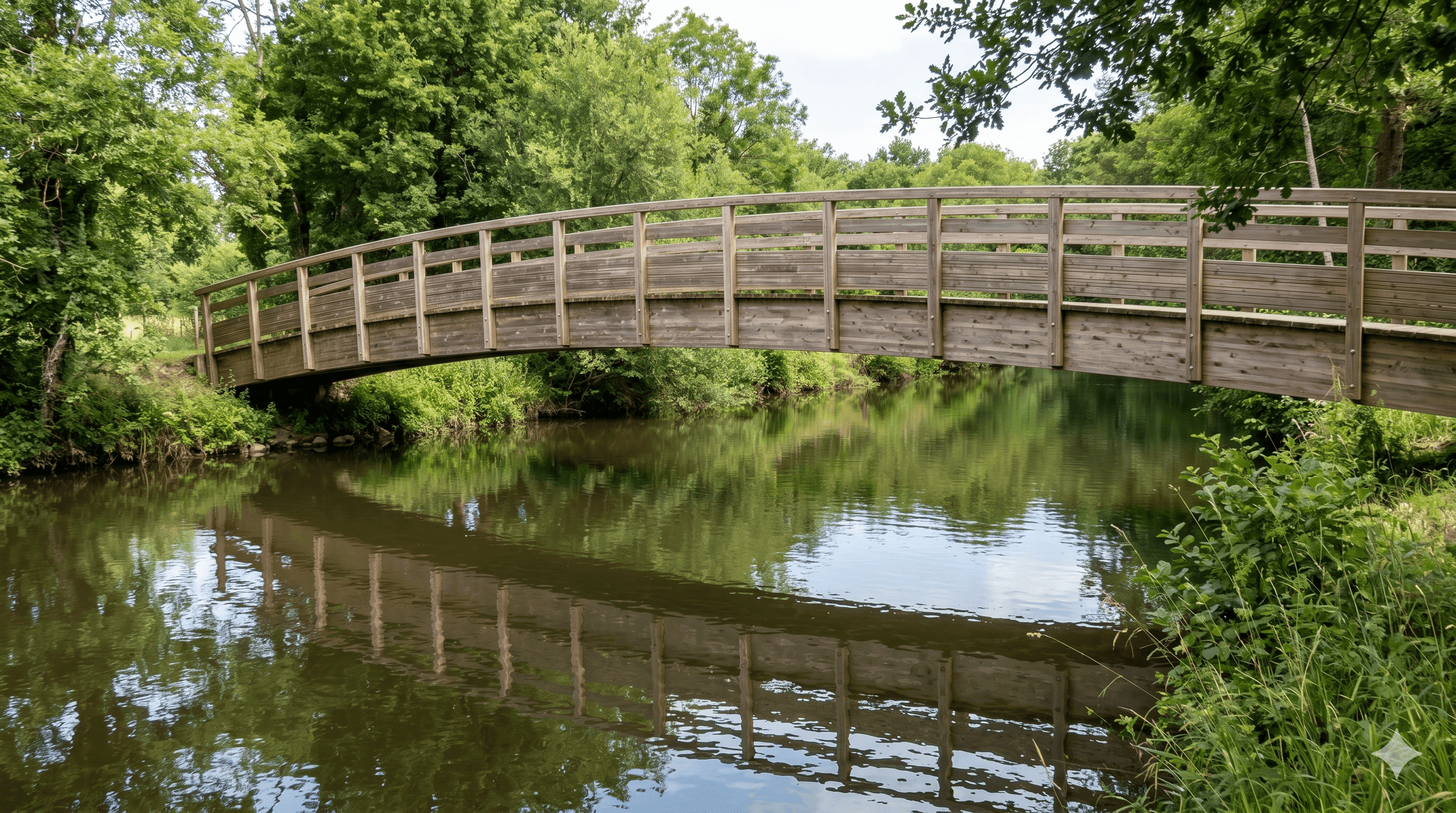 Passerelle bois Pont-Saint-Martin
