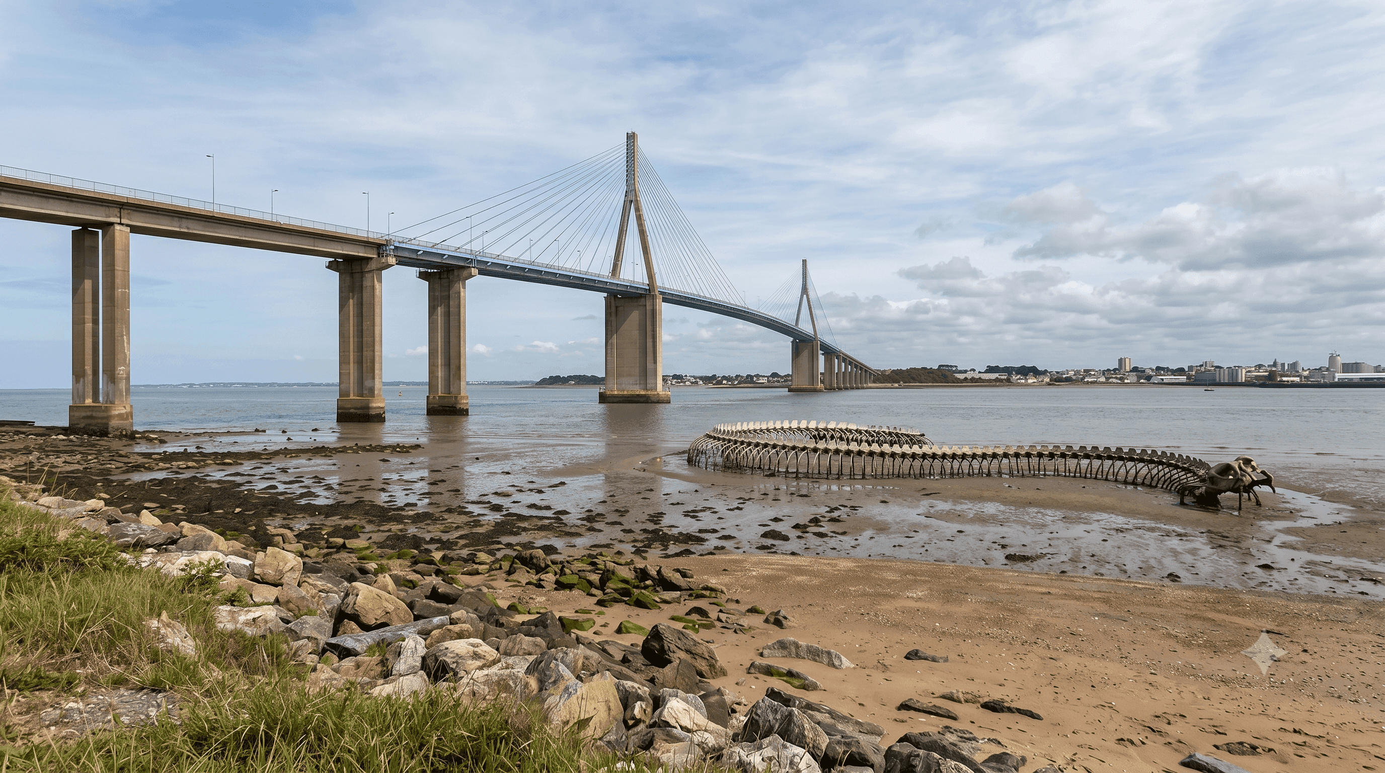 Pont de Saint-Nazaire depuis Saint-Brevin