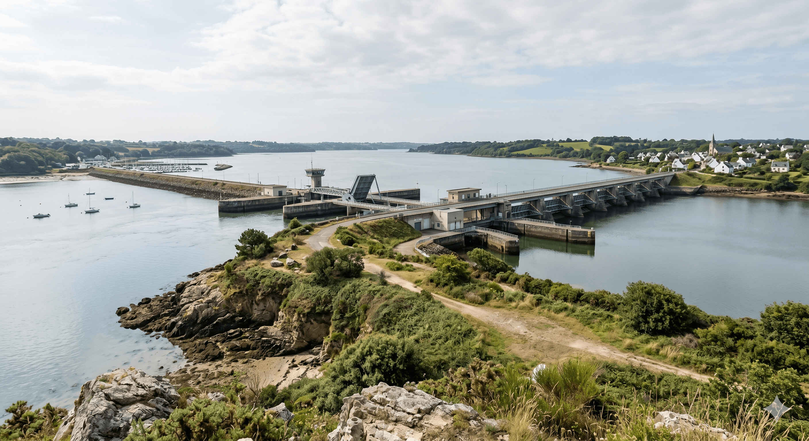 Barrage d'Arzal à Férel