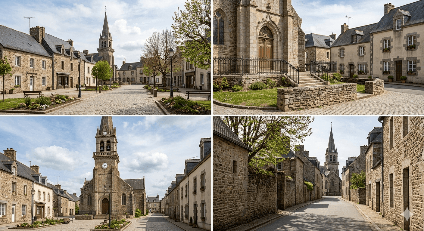 Place de l'Église de Noyal-Pontivy