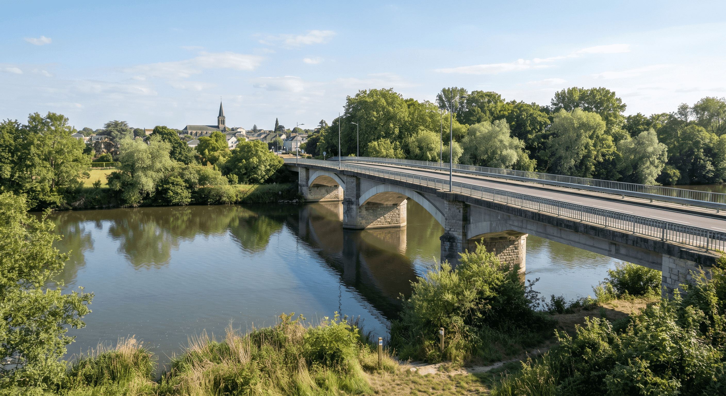 Pont d'Arnage sur la Sarthe